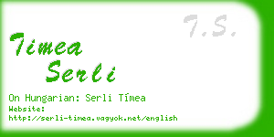 timea serli business card